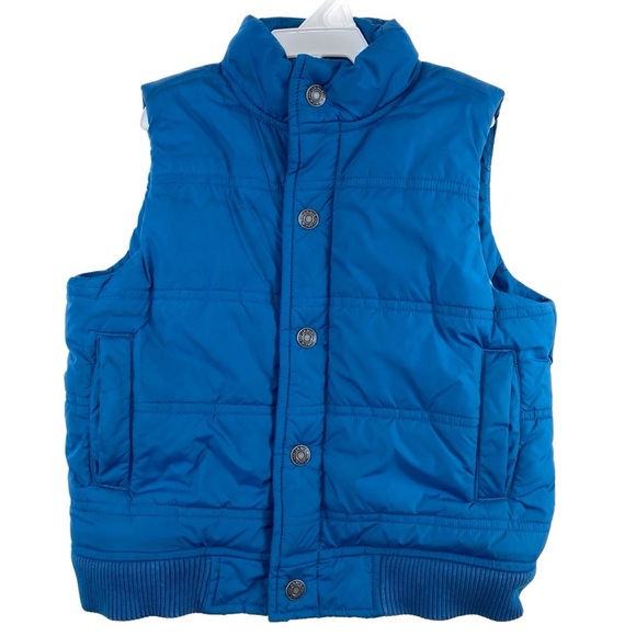 Janie and Jack Other - Janie and Jack Puffer Vest Boy Toddlrt 18-24 Months Blue Fleece Lined Snap